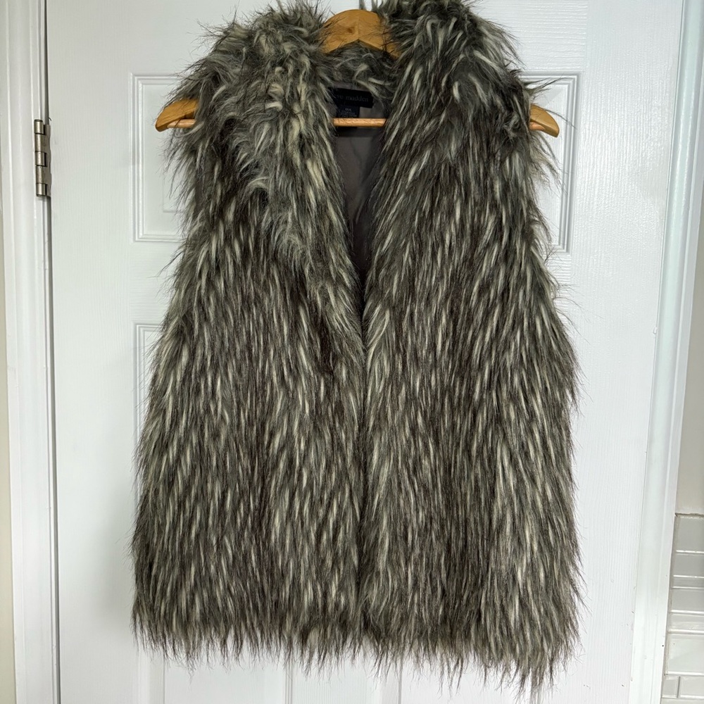 Steve‎ Madden Tan Faux Fur Vest Size M/L